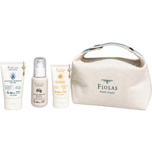 Fiolas Daily Mineral Sun Protect Spf 50+ + Sos Jel +  Roucou Meyveli Bronze Booster Oil + Çanta Seti
