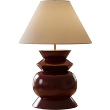 Pinot Interior Chunky Bordo Ahşap Abajur