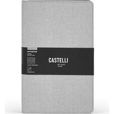 Castelli Milano Harris Koleksiyon Cloudy Gray Çizgili Defter