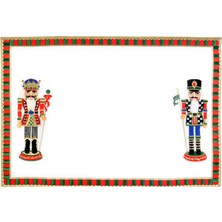 Ge Living Dekoratif Nutcracker Kurşun Asker Desenli 2'li Keten Amerikan Servis