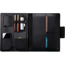 Roarcraft Siyah MacBook Pro 14" Deri Kılıf Organizer