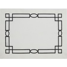 Matis Home Line Royal 2’li Siyah Nakış Detaylı Keten Amerikan Servis 35X50 cm