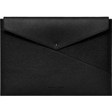 Envelope 13" Siyah Vegan Deri Unisex MacBook Kılıfı