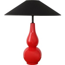 Tags Design Didi Lamp Kırmızı Siyah Ahşap Abajur
