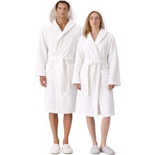 İrya Miro Beyaz %100 Pamuk Unisex 2'li Bornoz Takımı