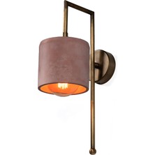 Womo Design Metal Detaylı Somon Bronz Silindir Aplik
