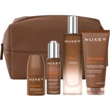 Nuxe Duş Jeli 100 ml + Roll-On 50 ml + Yaşlanma Karşıtı Serum + Parfüm + Çanta Erkek Bakım Seti