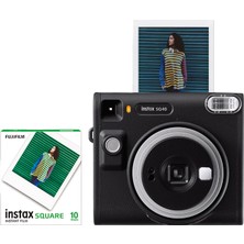 Fujifilm Instax SQ40 Siyah Fotoğraf Makinesi + 10'lu Kare Film Seti