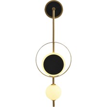 Lasttouch Clock Gold Metal LED Duvar Aplik