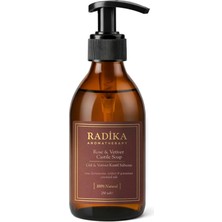 Radika Aromatherapy Gül Itır Vetiver Cam Şişe Kastil Sabunu 250 ml