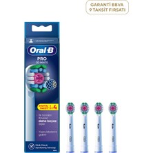 Oral-B Pro 3D White X-Filament 4'lü Şarjlı Diş Fırçası Yedek Başlığı