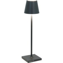 Zafferano Poldina Koyu Gri Micro Şarjlı LED Masa Lambası