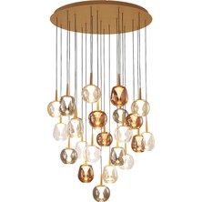 Bakara Collection Andromeda 24 Camlı LED Avize 75 x 200 cm