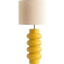 Pinot Interior Wavy Sarı Ahşap Abajur