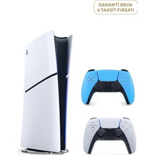 Sony Playstation 5 Slim Dijital Edition 825 GB SSD Oyun Konsolu + 2. Mavi Dualsense (Yeni Sürüm)