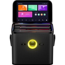 Ikarao Partybox Shell S3 Rgb Işıklı Taşınabilir Ses Bombası Siyah 80W Karaoke Bluetooth Hoparlör Seti