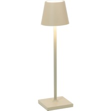 Zafferano Micro Şarjlı Kum Rengi LED Masa Lambası