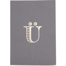 Monogram A5 Harf Baskılı Not Defteri