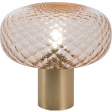 Bloom Pembe Cam Metal LED Masa Lambası