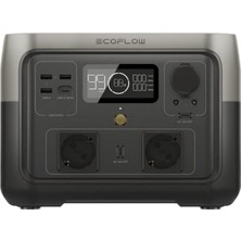 EcoFlow River 2 Max 512WH Kapasite 2X500W (X-Boost 1000W) Çıkış Taşınabilir Güç Kaynağı