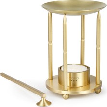 Coho Objet Lux Pirinç Aromaterapi Buhurdanlık Mumluk & Mum Söndürücü Set