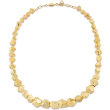 Orena Jewelry Crystal 925 Ayar Gümüş 24 Ayar Altın Kaplama Kadın Kolye