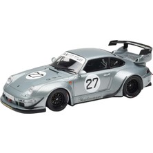 GT Spirit 1:18 2024 Porsche 911 Rwb #27 Yuiitsumuni Silver Model Araba