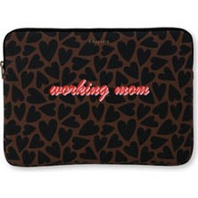Chapters Black & Brown Hearts Working Mom Deri 13" - 14" Kadın Laptop Kılıfı