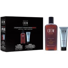 American Crew Crew Regimen 3in1 Classic Şampuan 250 ml + Fiber Cream Duo Saç Şekillendirici Krem 100 ml Erkek 2'li Saç Bakım Seti