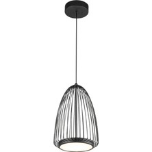 Bakara Collection Smart Siyah Metal Küçük Boy Sarkıt Avize 22 x 191 cm