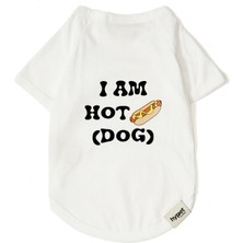 Hypet Fashion Hot Dog Tee Beyaz Köpek T-Shirt