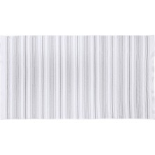 L’appartement Stripe Gauze Fibrosoft ® White Warm Gray Pamuklu Tekli Yüz Havlusu 50 x 90 cm