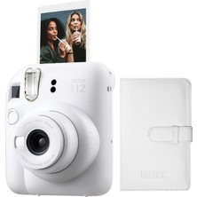 Fujifilm Instax Mini 12 Beyaz Fotoğraf Makinesi + 96'lı Laporta Albüm Seti