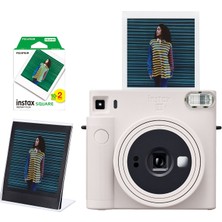 Fujifilm Instax Sq1 Beyaz Fotoğraf Makinesi + 20'li Kare Film ve Pleksi Çerçeve Seti