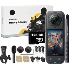 Insta360 X5 Motorcycle Bundle Aksiyon Kamerası + 128GB Hafıza Kartı