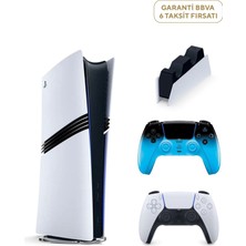 Sony Playstation 5 Pro 2tb Oyun Konsolu + 2. Ps5 Kol Rhythm Blue + Ps5 Şarj Istasyonu