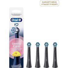 Oral-B Io Gentle Care Siyah 4'lü Diş Fırçası Yedek Başlığı
