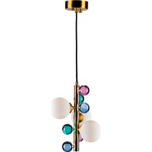 Bubble Soft Mat Gold Opak Metal Cam Mini Sarkıt Avize