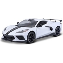 Maisto 2020 Chevrolet Corvette Stingray Coupe 1:18 Beyaz Model Araba