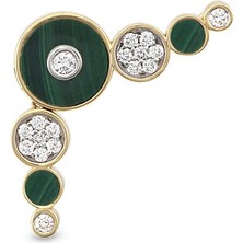 Rita Fine Jewelry Deep Space Duo Pırlanta Taşlı 14 Ayar Altın Kadın Küpe