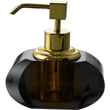 System Bathroom Accessories Kahverengi Gold Kristal Sıvı Sabunluk