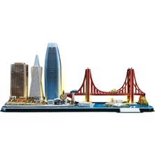 Cubic Fun San Francisco LED Işıklı 3D Puzzle 90 Parça