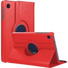 Gees Global Samsung Galaxy Tab A11 360 Tablet Deri Kılıf - Kırmızı