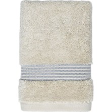 Qua Home Violette Penye Beyaz Bej Pamuklu El Havlusu 30 x 50 cm