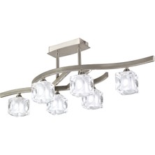 Bakara Collection Cuadrax Ni̇kel Optik Camlı Plafonyer Avize