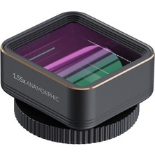 Shiftcam Lensultra 1.55X Anamorfik Lens, 1.55X Büyütme 120° Geniş Açı, Ultra Geniş En-Boy Oranı Flare Efekti Akıllı Telefon Kamera Lensi