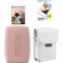 Fujifilm Instax Mini Link 3 Pembe Akıllı Telefon Yazıcısı Beyaz Çanta ve 20'li Mini Film