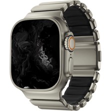 Bikordon Titaflex Apple Watch Ultra Uyumlu Drax Titanyum Akıllı Saat Kordon