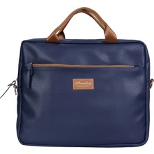 BloominBag Pitonic Nature Navy Askılı 15.6'' Lacivert Macbook ve Laptop Çantası