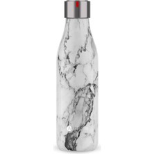 Les Artistes Paris Isı Yalıtımlı Marble Black & White Çelik Termos Matara 500 ml